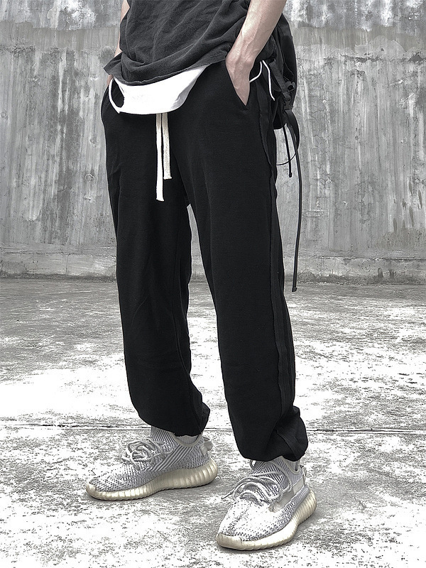 Hip-Pop Drawstring Solid Men Jogger Pants